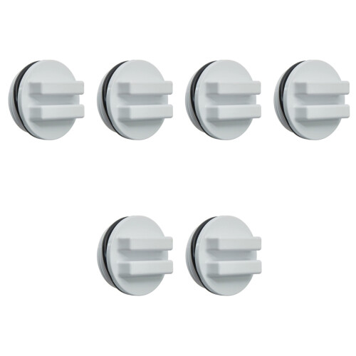 6Pcs White Winterizing Plug for Pool Drain Line Rubber Strong Durable 2