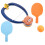 5Sets Assorted Color Table Tennis Training Device Fun Indoor Play Kit 7