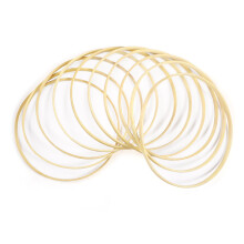 3Pcs Bamboo Dreamcatcher Rings in Golden for DIY Embroidery and Crafts