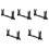 5Pcs Simple Black Wooden Stand with Scroll Storage Rack 4