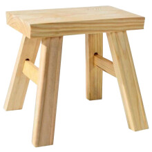 2Pcs Khaki Wooden Stool for Kids and Adults Easy Clean Low Step Stool