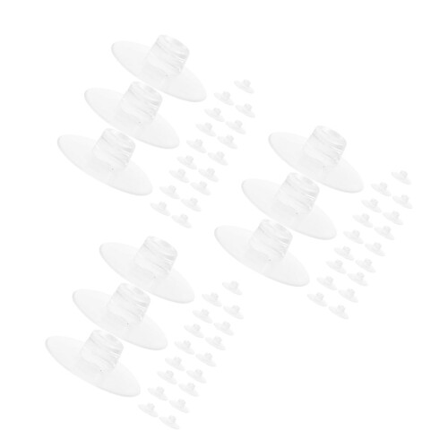 60Pcs Strong Suction Cable Clips Transparent Silicone Cord Management 2