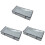 3Pcs Blanket Storage Bag Grey with Handles and Transparent Front Panel 2