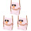 3St Roze Varkensauto Hangers Plaster Auto Accessoires Decor 3