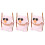 3St Roze Varkensauto Hangers Plaster Auto Accessoires Decor 5