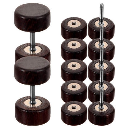 12St Rvs Dumbbell Oorbellen Unieke Studs 1