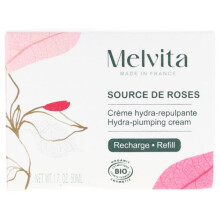Crema idratante - MELVITA - Fonte di Rose - Ricarica 50ml - Texture cremosa - Pelli secche