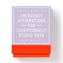 Emergency Affirmations for Exceptionally Stupid Days Card Deck by Bras