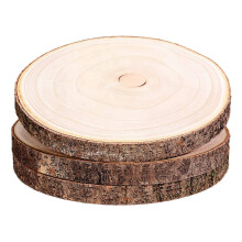 3 Pezzi Grandi Fette di Legno da 10-12 Pollici per Centrotavola, Tondi nel Legno per Centrotavola per Matrimoni, Progetti DIY, Pittura, Ecc