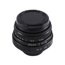 25MM F1.8 Aps-C Television Tv Lens/Cctv Lens for 16Mm C Mount Camera Manual Focus Prime Lens-A