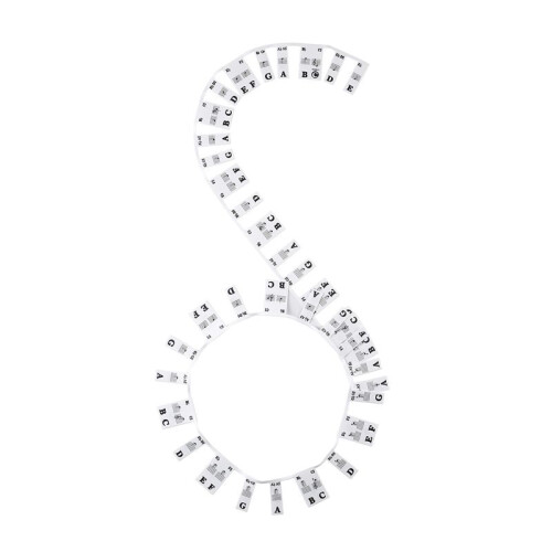 61 Key Removable Piano Keyboard Stickers Stave Notation Note Strip Stickers for Beginners Students