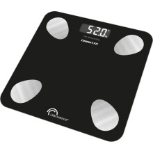 Báscula - LITTLE BALANCE - 8685 - Kit dúo conect fit - Pilas - Impedancímetro + cuerda para saltar conectada - 190 kg/100 g - Negro