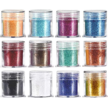 Sechseckiger, schimmernder Körperglitter, verschiedene Farben, 12er-Packung, perfekt für Dekoration und Make-up, für Halloween-Partys, für
