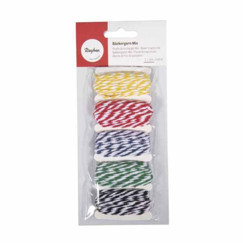 Filo da panettiere - Mix - 5 colori - 4m - 2mm - Multicolore