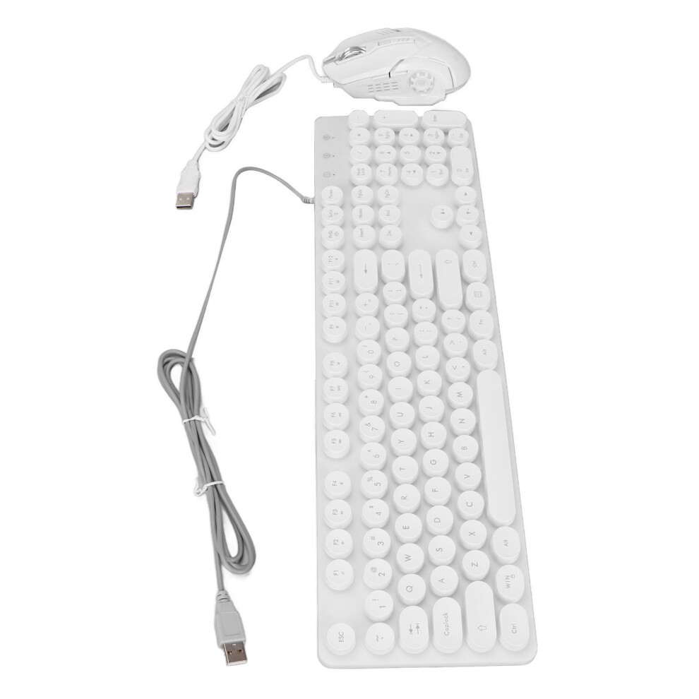 Rgb Mechanical Keyboard & Dpi Mouse Set Â 104 Keys, Adjustable Rgb, 440X130x30mm White 8771373169732