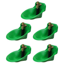 5X Automatique Durable Mouton Buveur Tasse Catter Chèvre Potable Bol Cheval Mangeoire à Eau Outil Ferme Animal Vache en Plastique à L'Aide