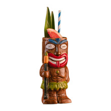 Festival Hawaiian Drink Cups Glasses Party Supplies-brown B01