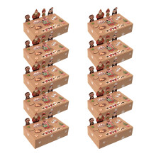 Fesstive Treat Containers 3D Animal Design-brown wrapping paper