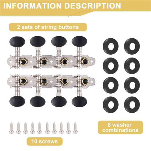 4L4R Mandolin Tuning Pegs Machine Heads String Tuning Pegs for 8 Strings Mandolin Instruments Accessory