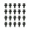190 St Bil Push Pin Nit Trim Clips Kit Auto Fästdon Plast Fäst Nit 5