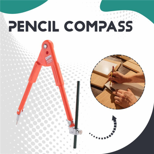 1Pc Carpenter Precision Pencil Compasses Large Diameter Adjustable Dividers Woodworking Compass Max Radius 45cm 1