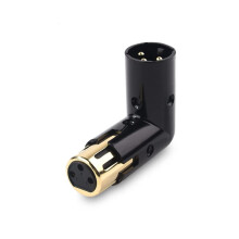 Adattatore Ad Angolo XLR da 3 Pin Regolabile da Maschio A Femmina Adattatore XLR Ad Angolo Retto Adattatore XLR da 90 Gradi