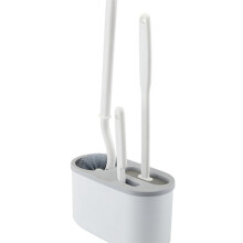 3 in 1 White Toilet Brush Silicone Wall Mounted Rack TPRS Nylon Detailed Cleaning Brush Gaps Cleaner WC Bath B