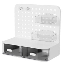 Gancho Tipo Cajón Tablero de Orificios Soporte para Tarjetas Pequeñas Pantalla Escritorio Idol Caja de Almacenamiento Escritorio Papelería