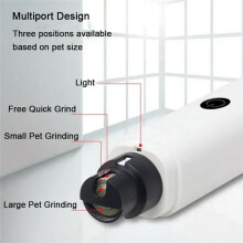 Electric Dog Nail Clippers for Dog Nail Grinders Rechargeable USB Charging LED Light Pet Quiet Cat Paws Nail,