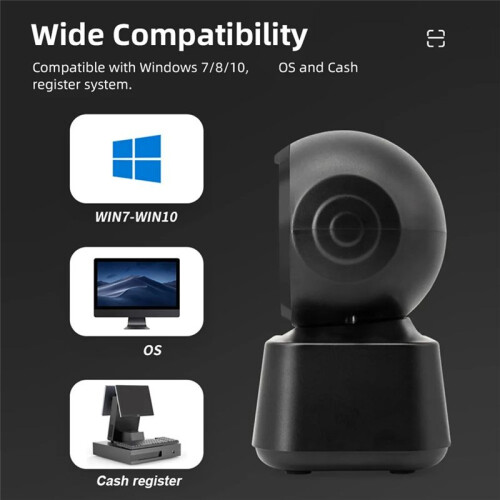 1D 2D QR Wired Barcode Scanner Automatic Sense Reader USB Desktop Barcode Reader 2