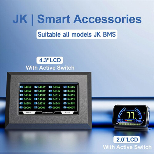 BMS Accessory 2 Inch LCD Display Screen with Active  Monitor for JK  BMS 1