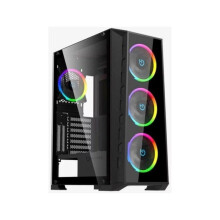 Caja Hiditec MH12 Vidro E-ATX ARGB 4 Ventiladores Cristal Temperado USB-C Preta