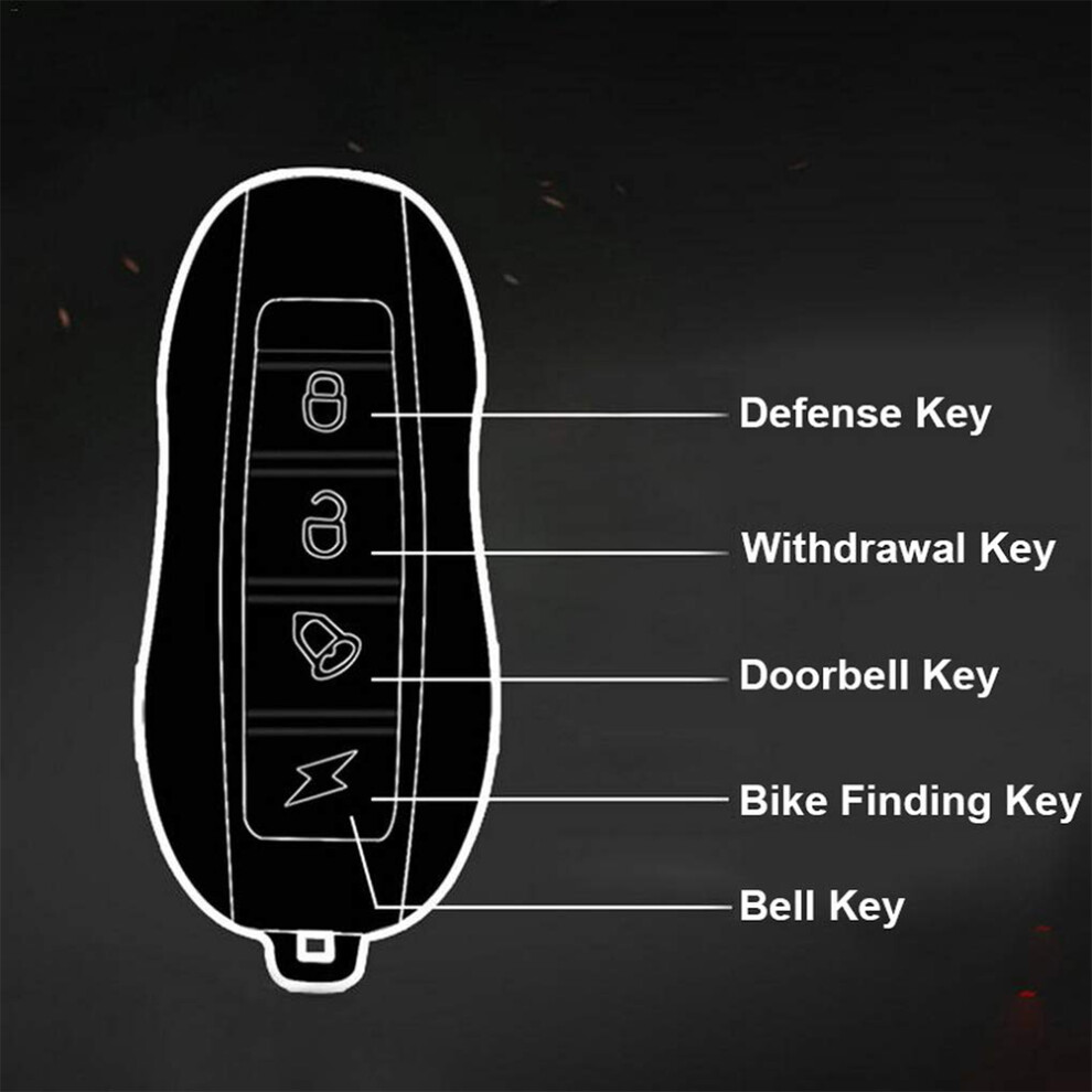 Usb Rechargeable Anti-Theft Bike Alarm With Remote, 110Db Vibration Sensor 3691378069699