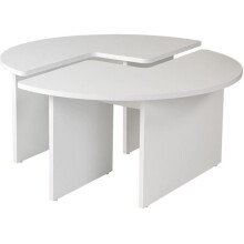 Coffee table - MOIRA - Round - Natural White - 90 x 90 x 41 cm