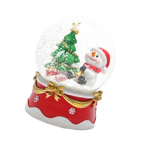 Rotating Snow Globes Christmas Decoration LED Illuminated-A