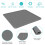 Grey Silicone Mat for Washing Machine Leak Proof Scratch Resistant 60cm Square 5