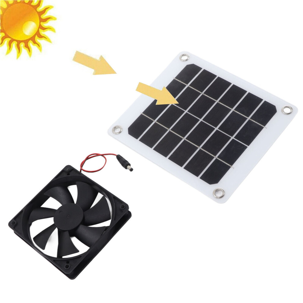 20% Efficient Waterproof Solar Exhaust Fan For Rv & Greenhouse 10W 22X19cm 6951372789960