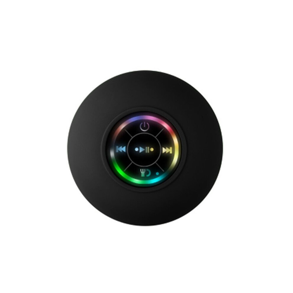 Speaker Waterproof Bathroom Audio Wireless Shower Speakers Rgb Suction Cup Speaker, Light/Black 4713156378799