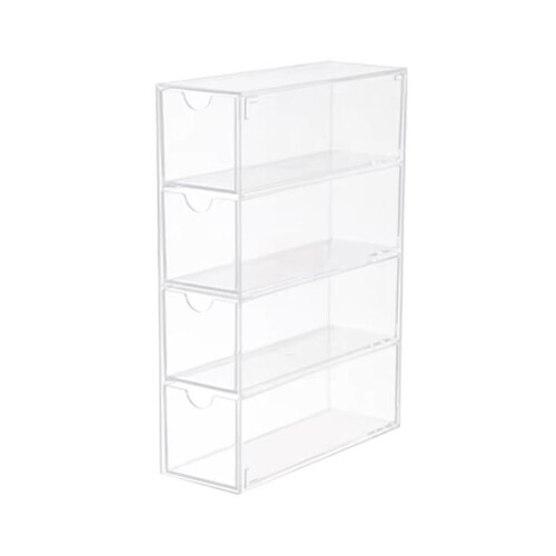 Glasses Storage Box 4 Layers Large Glasses Organizer Box Multifunctional Stackable Display Holder Reusable Cosmetics