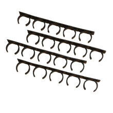 Adhesive Spice Clip Gripper Clips, Holds 20 Spice Jars, Black, Spice Organizer for Pantry,for Kitchen, RV, Storage Room