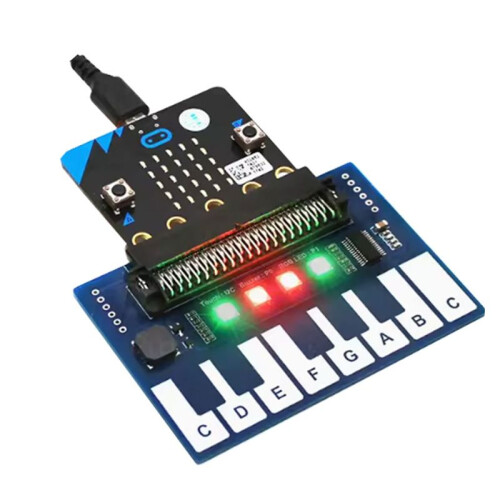 For Micro-Bit Expansion Board  Piano Music Expansion Board Cool Colourful Lights/Buzzer/Keypad I2C Interface 2