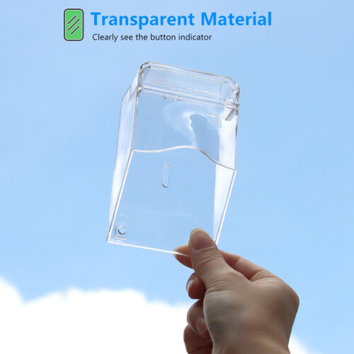 Cubierta Impermeable para Timbre InaláMbrico Timbres de Puerta Ring Chime Button Protector Transparente 2