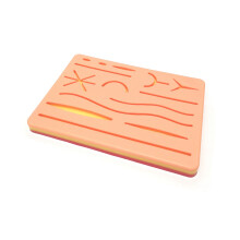 Modelo de Sutura de Piel y Almohadilla de Entrenamiento Sutura TraumáTica Almohadilla de Sutura de Silicona para Heridas Alfombrilla de PráCtica de