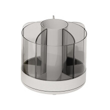 Organisateur de Porte-Stylos pour Organisateur de CosméTiques de Bureau - Porte-Crayon Rotatif à 360 DegréS pour Pinceaux Marqueurs de Crayon Blanc