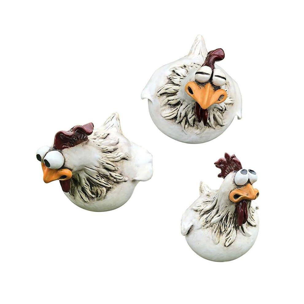 Chicken Sitting Fence Decor Garden Statues For Fences Rooster Statues Wall Art Yard Art Sculptures Farm Patio 4713497222621