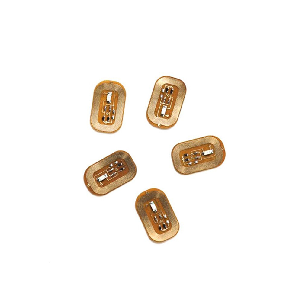 Zandonã Red/Light 5Pcs Nfc Flash Nail Sticker Led Bare Chip Intelligent Luminous Nail Lamp Nail Sticker Enhancement,