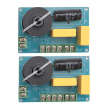 2PCS 200W 3-Way Audio Hifi Filter Circuit Board Stereo Speaker Crossover Filters Treble/Bass 3 Unit Frequency Dividers