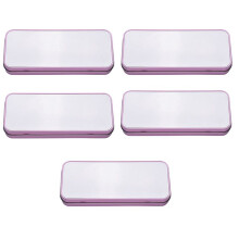 5 STKS Sublimatie Blank Metalen Tin Pennenbakje voor Warmtepers Transfer Afdrukken voor Potloden Pennen Organisatie Roze