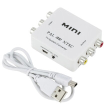 PAL NTSC Bi-Direction TV System Converter Switcher PAL to NTSC NTSC to PAL Dual-Way TV Composite Connection
