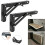 2Pcs Campervan Folding Bracket Table Shelf Motorhome Caravan Black Finish Stainless Steel  Folding Bracket 4